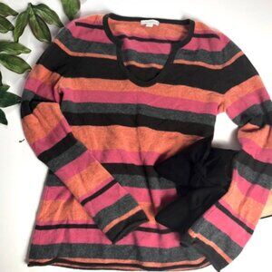 [Garnet Hill] Striped Cashmere Sweater